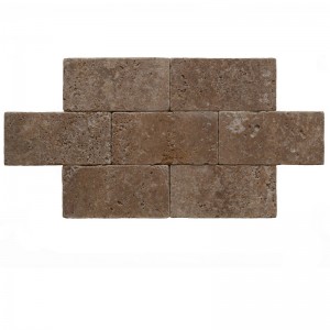 6x12 Noce Tumbled Travertine Paver